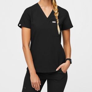 Figs womens black Catarina Scrub Top